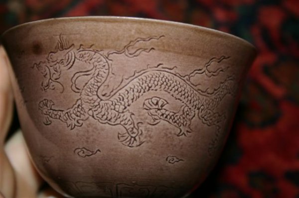 CHINESE PORCELAIN BOWLS, THREE, DIA 4" - 5