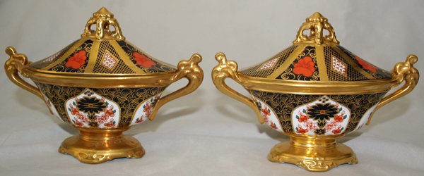 ROYAL CROWN DERBY 'IMARI' COVERED DISHES - 2