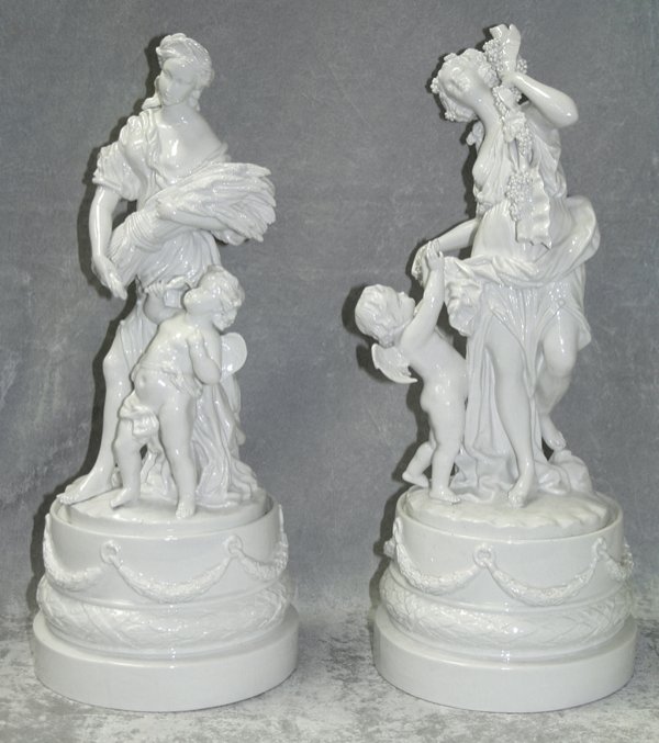 MEISSEN BLANC DE CHINE PORCELAIN FIGURES