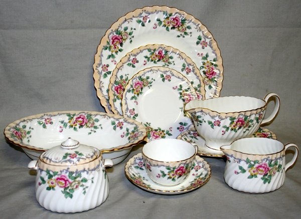 MINTON "BRANKSOME-BLUE" PORCELAIN SERVICE