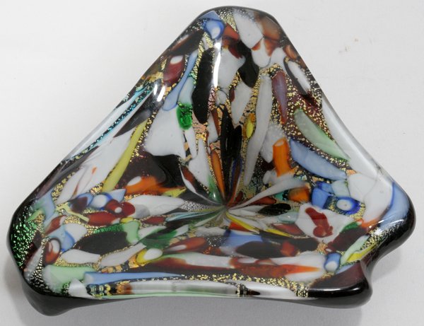 VENETIAN GLASS BOWL, 20TH CENTURY, H 1 1/2"