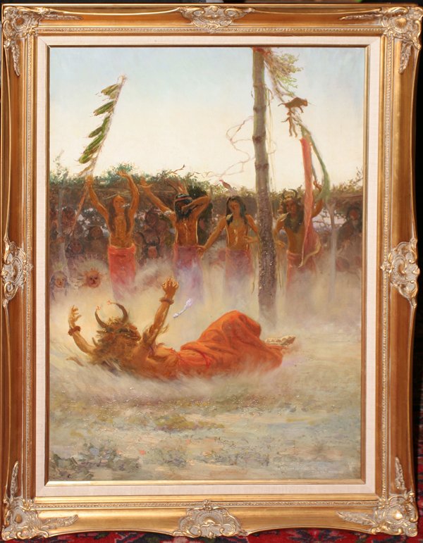 REMINGTON SCHUYLER OIL "THE SUN DANCE"