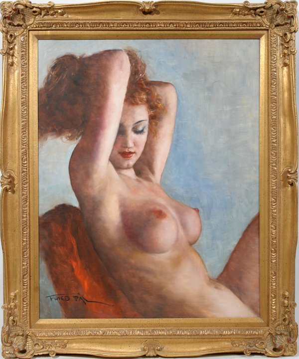 PAL FRIED OIL ON CANVAS, 30" X 24", 'CECILLE'