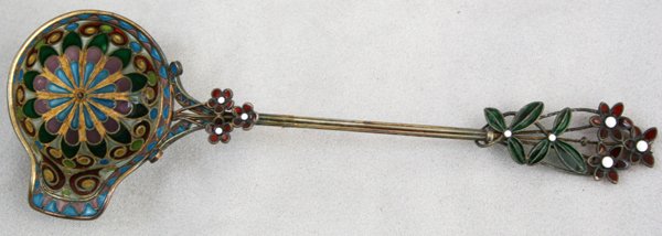 SWEDISH PLIQUÉ-À-JOUR SAUCE LADLE LATE 19TH