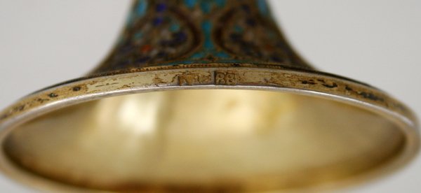 RUSSIAN SILVER & ENAMEL COMPOTE, LATE 19TH C. - 4
