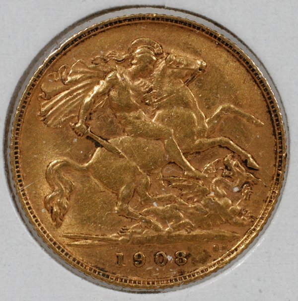 BRITISH SOVERIGN GOLD COIN KING EDWARD VIII - 2