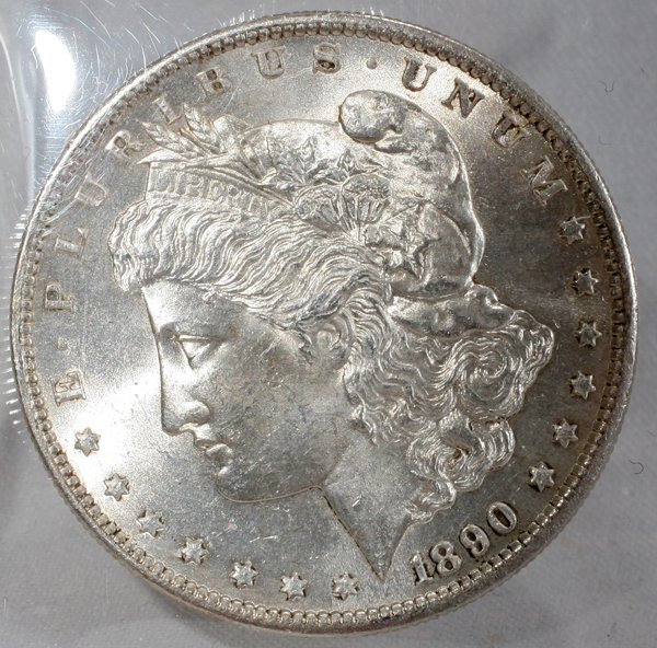 US MORGAN STERLING SILVER $1.DOLLAR COIN 1890