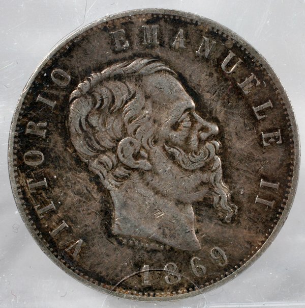 ITALIAN STERLING VITTORIO EMANUEL II COIN