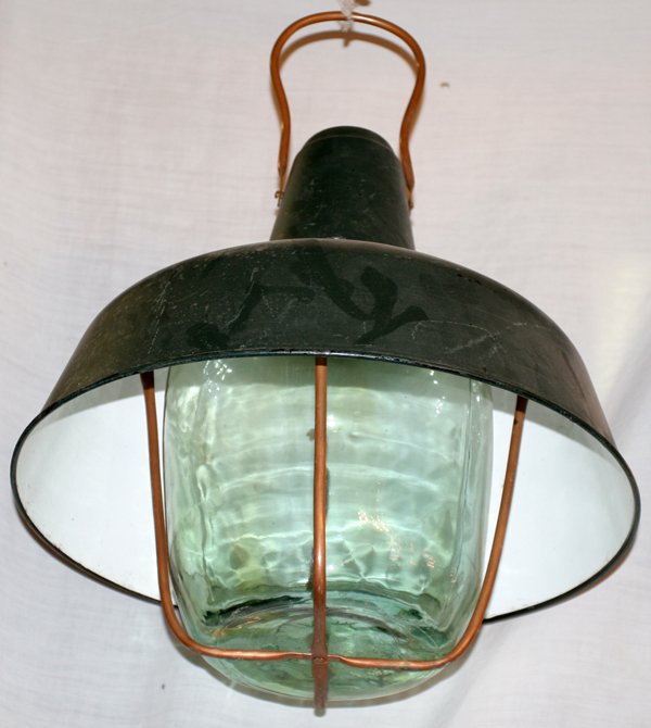 COPPER & METAL LANTERNS, TWO, H 19", DIA 18"