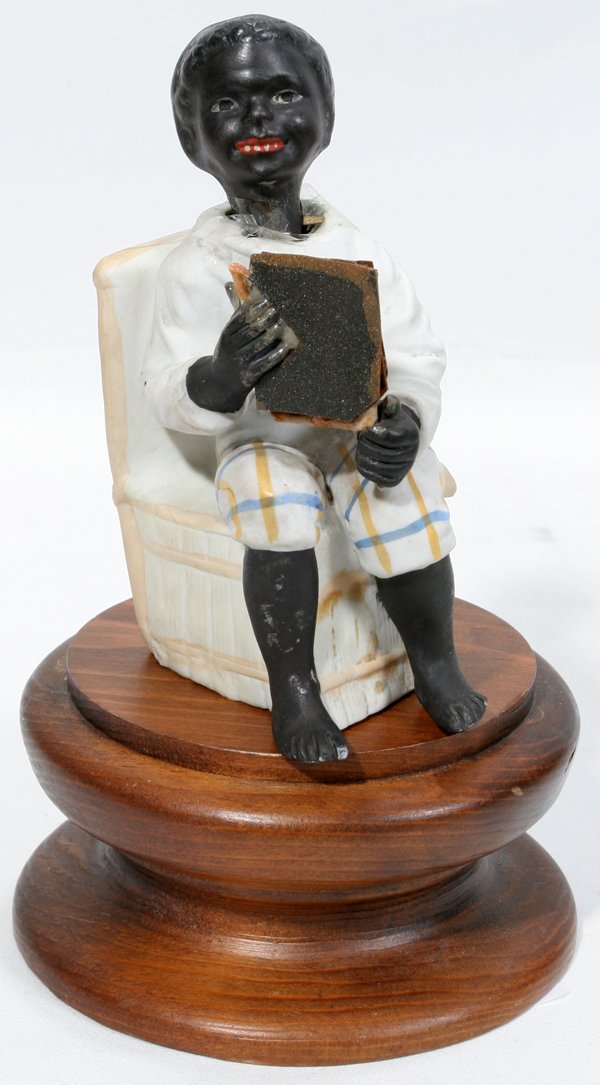 GERMANY BISQUE AFRICAN-AMERICAN SCHOOL BOY