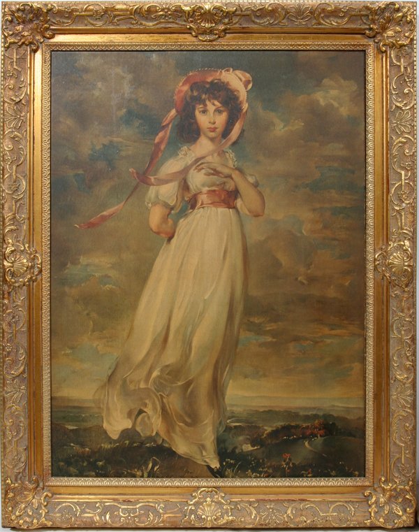 AFTER THOMAS LAWRENCE PRINT ON WOOD "PINKIE"