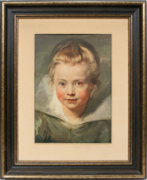 AFTER P. P. REUBENS PRINT HEAD OF AN INFANT