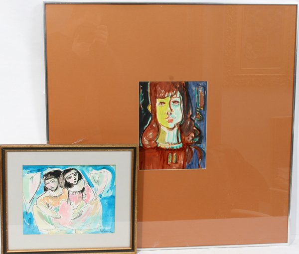 ION COSMA GOUACHE GIRL, MOTHER & DAUGHTER
