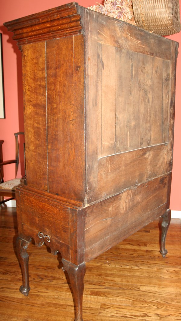 ENGLISH OAK HIGHBOY, 18TH C. H 69", W 44" - 6