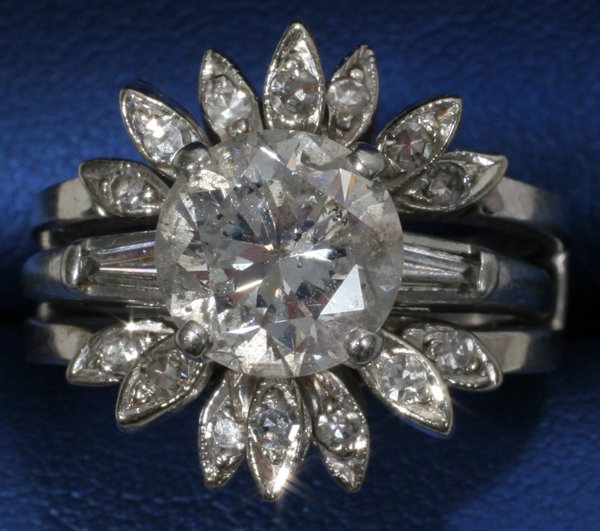 PLATINUM & 2.60CT DIAMOND RING W/RING GUARD