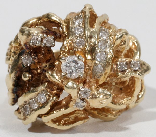 14KT YELLOW GOLD & .5CT TW DIAMOND RING