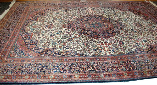 KASHAN ORIENTAL RUG, 11' 4" X 8' 6"