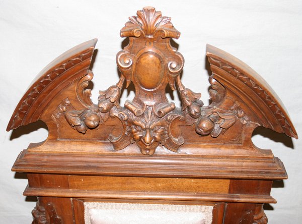 FRENCH WALNUT CARVED PARLOR CHAIRS, 19TH C. - 2