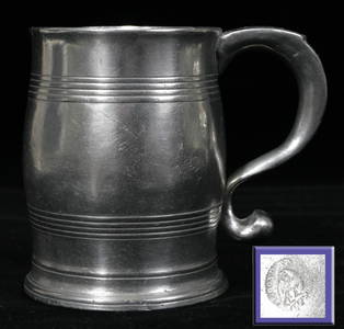 121635: AMERICAN PEWTER PINT MUG, PARKS BOYD, PHILADELP