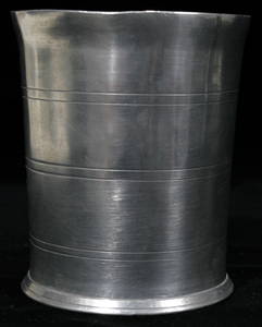 121647: AMERICAN PEWTER BEAKER, EBENEZER SOUTHMAYD, CAS