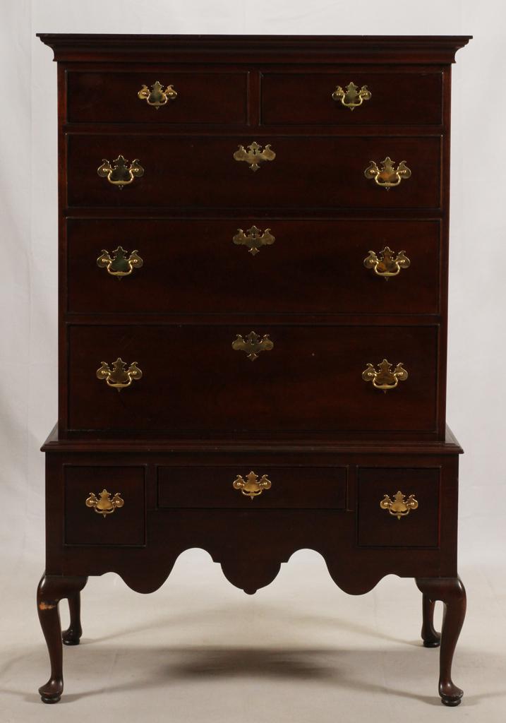 18thc Queen Anne Cherry Highboy W Double Shell Feb 10 2019