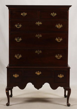 18thc Queen Anne Cherry Highboy W Double Shell Feb 10 2019