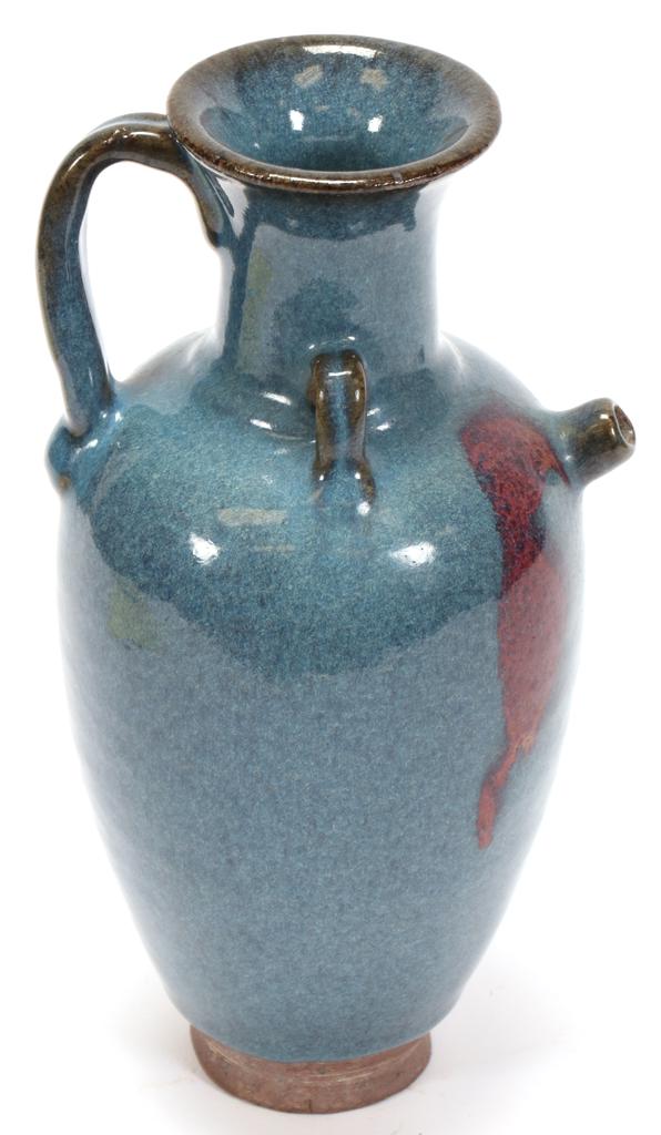 CHINESE PORCEALIN WATER VESSEL, H 10", W 6" (1 of 5)