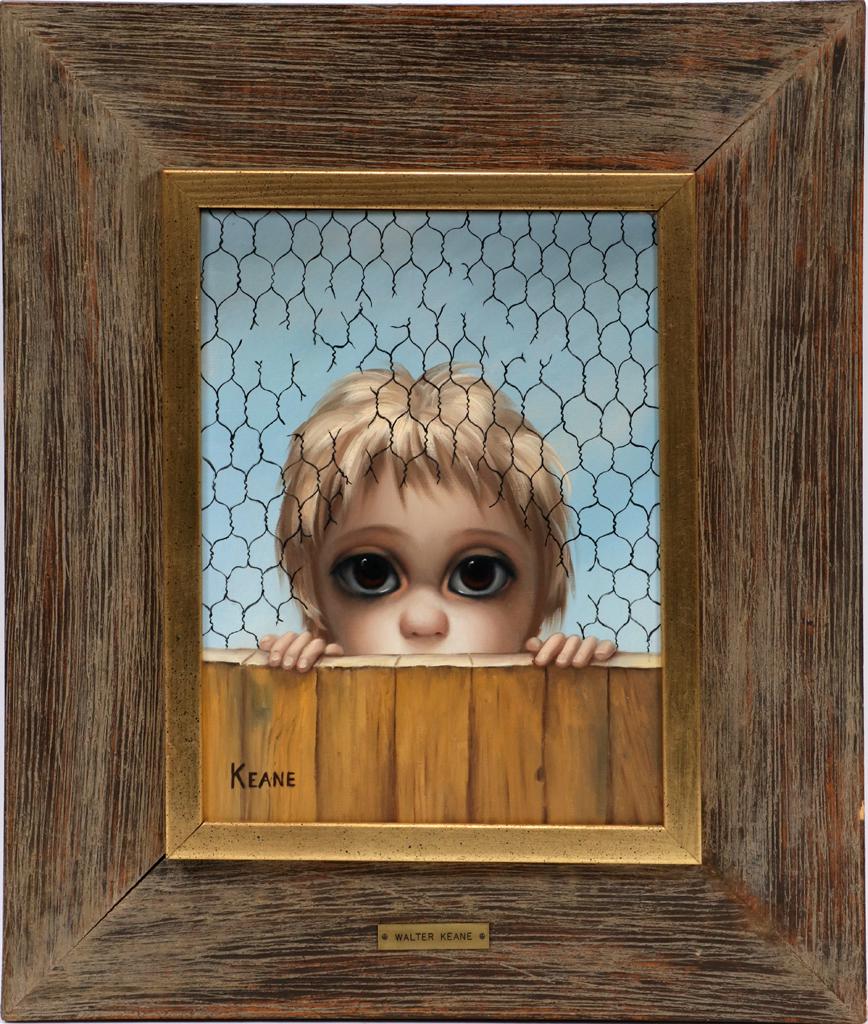 KEANE OIL ON CANVAS BIG EYED CHILD (1 of 5)