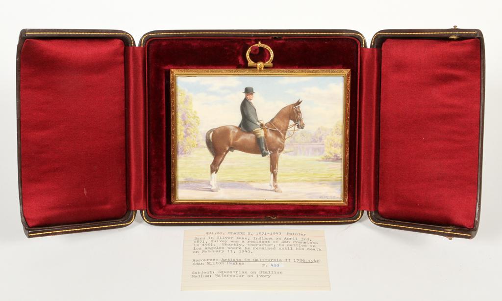 CLAUDE QUIVEY WATERCOLOR PORTRAIT EQUESTRIAN (1 of 6)