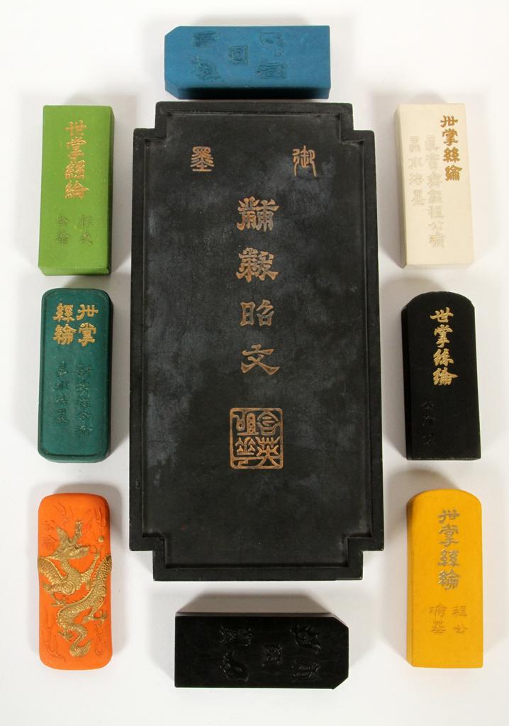 CHINESE COLORED INK STICKS, L 2.5" (1 of 6)