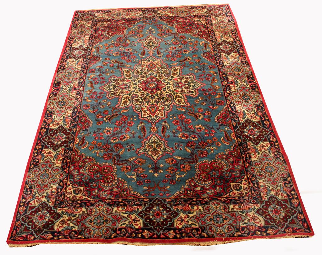 KERMAN PERSIAN WOOL RUG, C.1940-1960 (1 of 4)