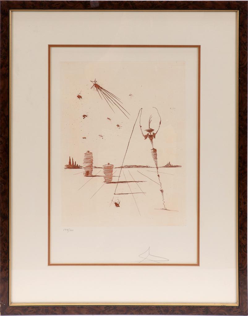 AFTER SALVADOR DALI, DRYPOINT, "LE ASTRA" (1 of 5)