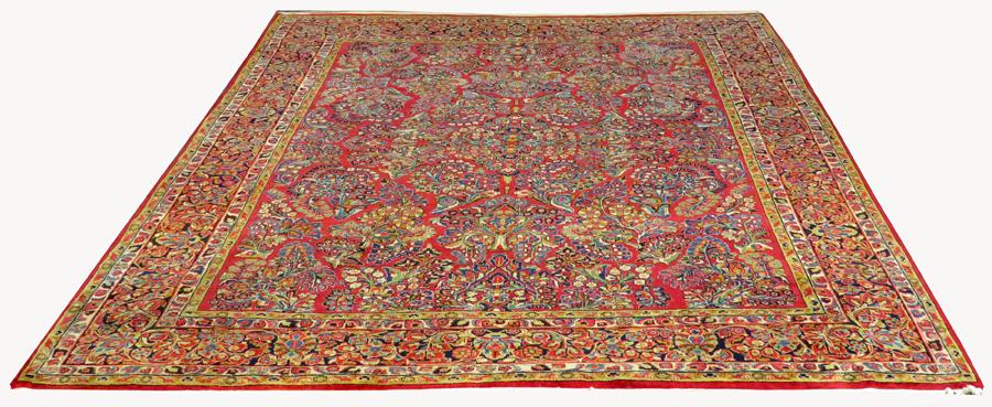 PERSIAN SAROUK FINE ORIENTAL CARPET C. 1940 (1 of 4)