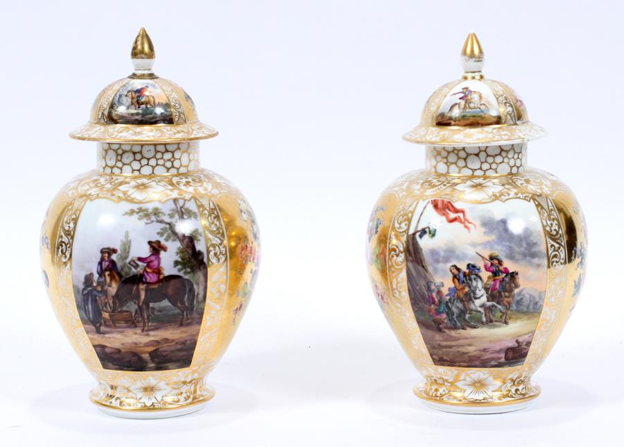 AUGUSTUS REX PORCELAIN COVERED URNS (1 of 4)