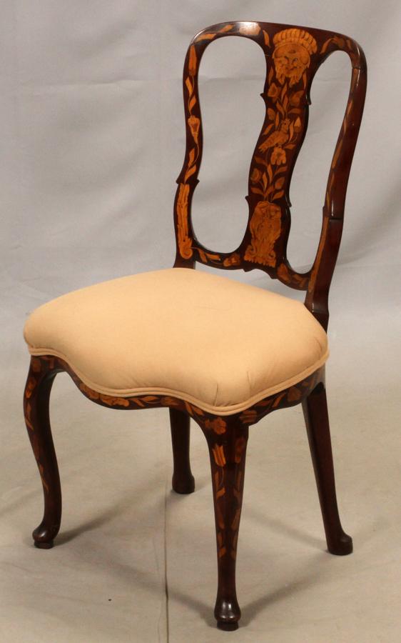 ENGLISH QUEEN ANN STYLE MAHOGANY CHAIR (1 of 6)