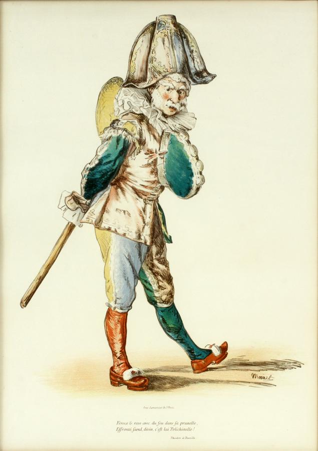 EDOUARD MANET COLORED LITHOGRAPH, "POLICHINELLE" (1 of 9)