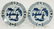 CHINESE QING BLUE ON WHITE PORCELAIN PLATES