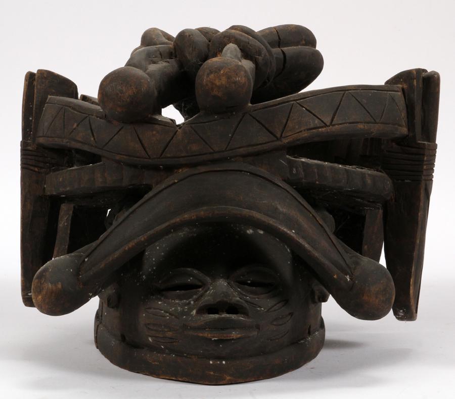 NIGERIAN WOOD VOO-DOO MASK (1 of 6)