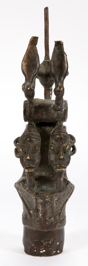 NIGERIAN BRONZE CEREMONIAL STAFF ADORNMENT (1 of 4)