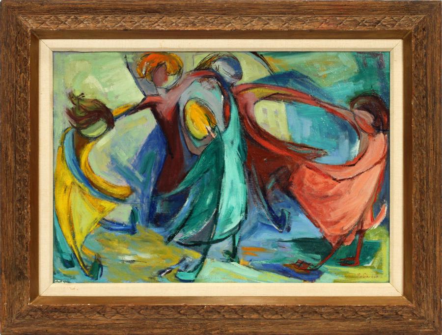 MARTHA MCGRAVOCK ABSTRACT OIL ON CANVAS (1 of 5)