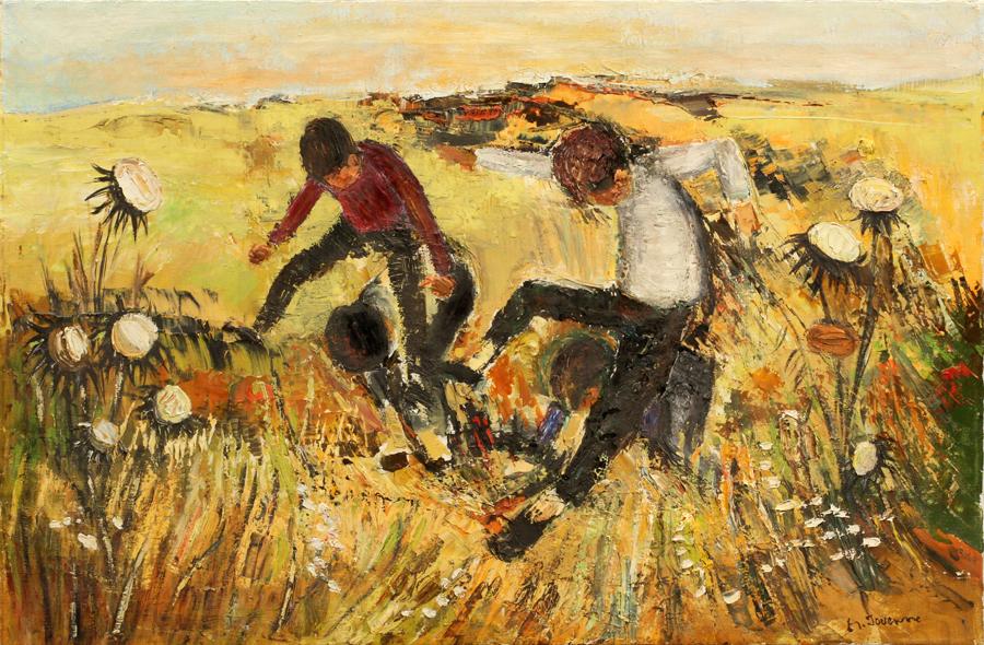 MICHEL JOUENNE OIL ON CANVAS, 'JEUX DE MEIN AIR' (1 of 3)