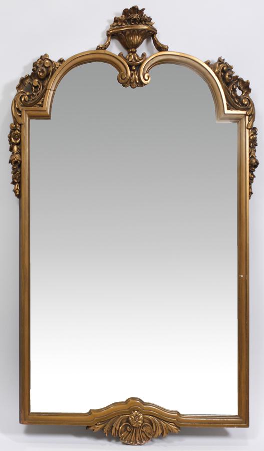GILT WOOD FRAME MIRROR CIRCA 1920 H 48" W 33" (1 of 4)