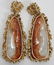 060094: 14KT YELLOW GOLD AND JADE EARRINGS, L 3" - 2