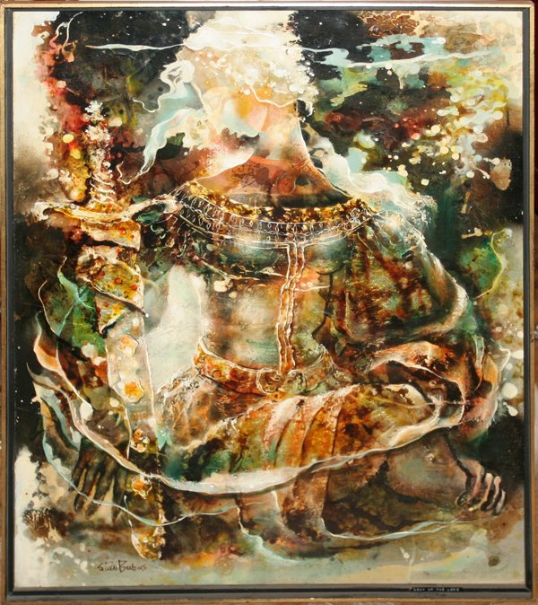 STAN BURNS ACRYLIC "LADY OF THE LAKE"