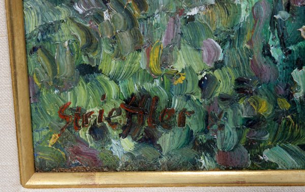 H. STRIEFFLER OIL LANDSCAPE W/POPPY FIELDS - 2