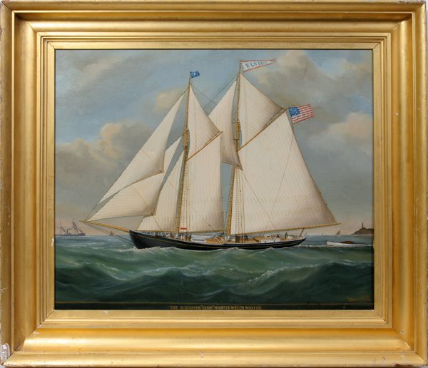 T.BANNISTER OIL "THE SCHOONER ELSIE MARTIN.."