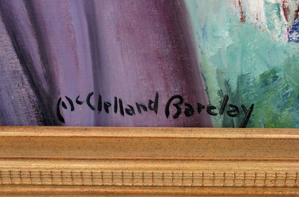MCCLELLAND BARCLAY OIL ON CANVAS YOUNG COUPLE - 3
