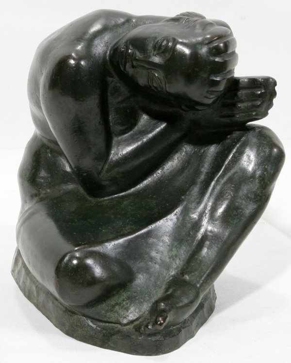 MARSHALL FREDERICKS BRONZE SCULPTURE, "NUDE"