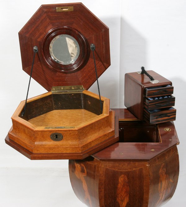 BIEDERMEIER MAPLE & ROSEWOOD JEWELRY CHEST - 10
