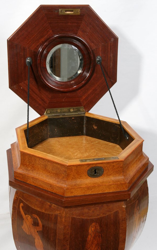 BIEDERMEIER MAPLE & ROSEWOOD JEWELRY CHEST - 8